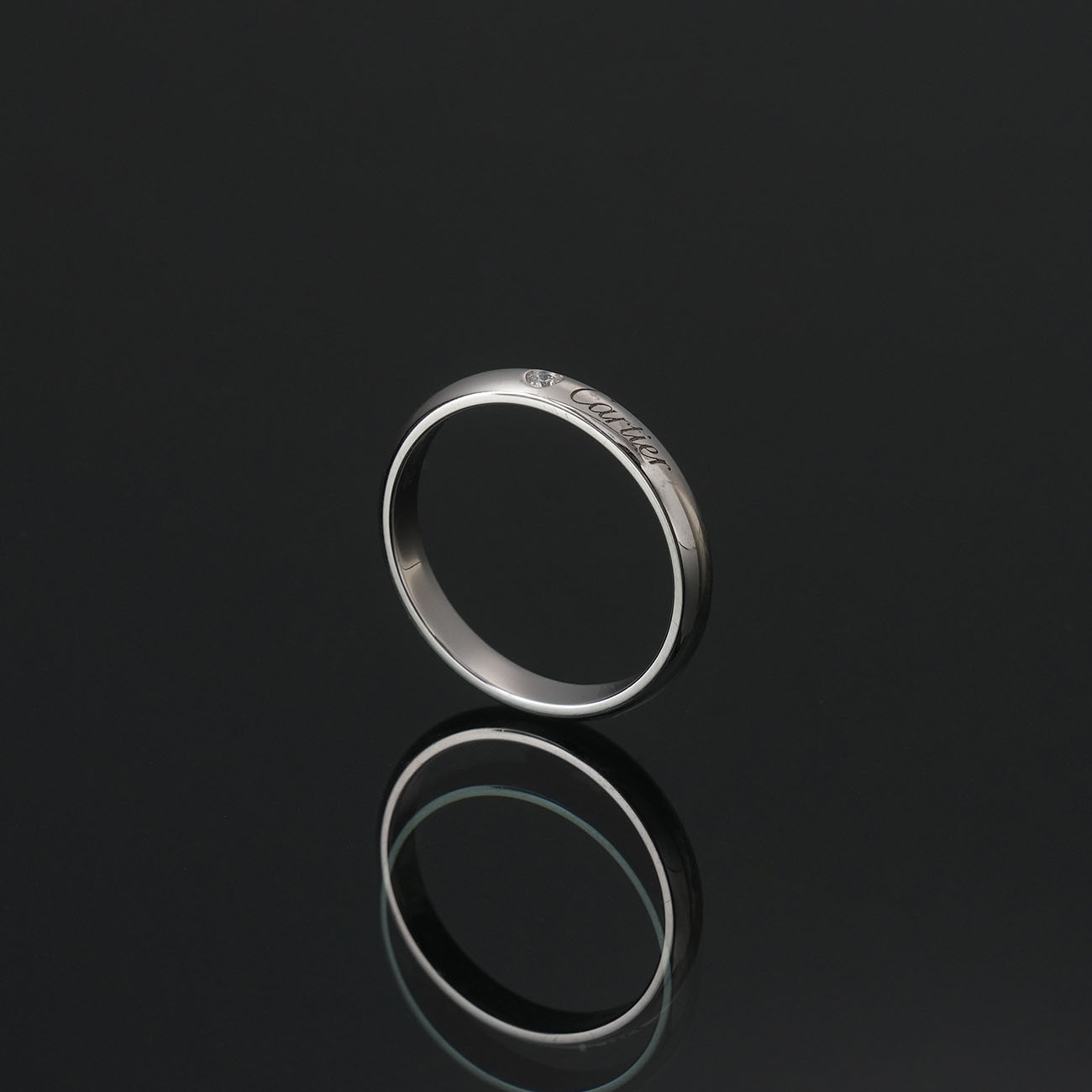 CARTIER(USED) 까르띠에 플레티넘 다이아 웨딩밴드 1P #56