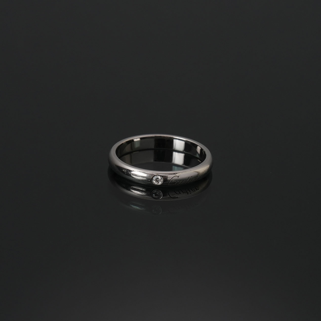 CARTIER(USED) 까르띠에 플레티넘 다이아 웨딩밴드 1P #56