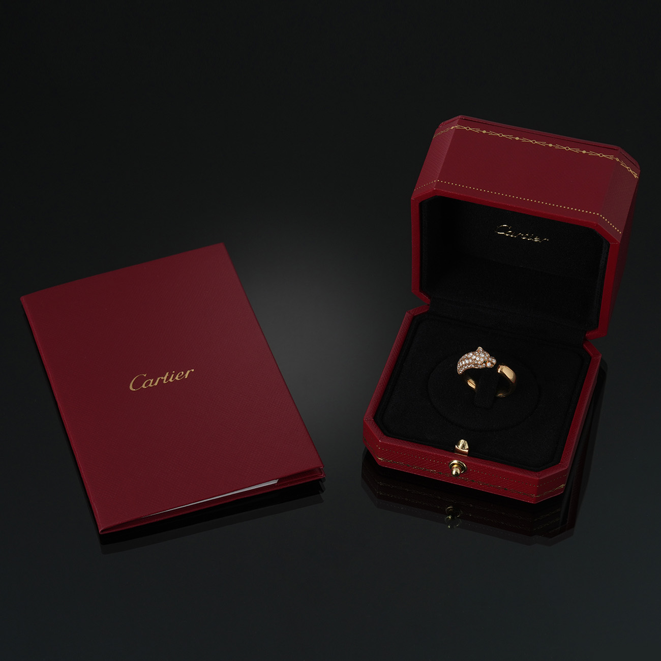 CARTIER(USED)까르띠에 팬더 드 까르띠에 하프파베 링#52