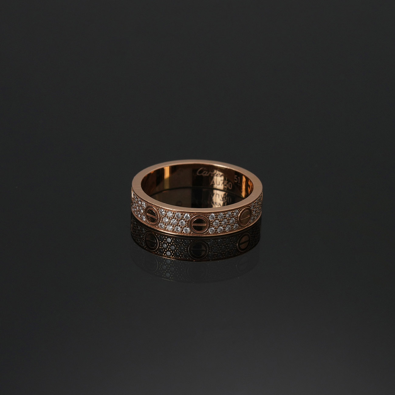 CARTIER(USED)까르띠에 다이아 파베 러브 링 스몰 #51
