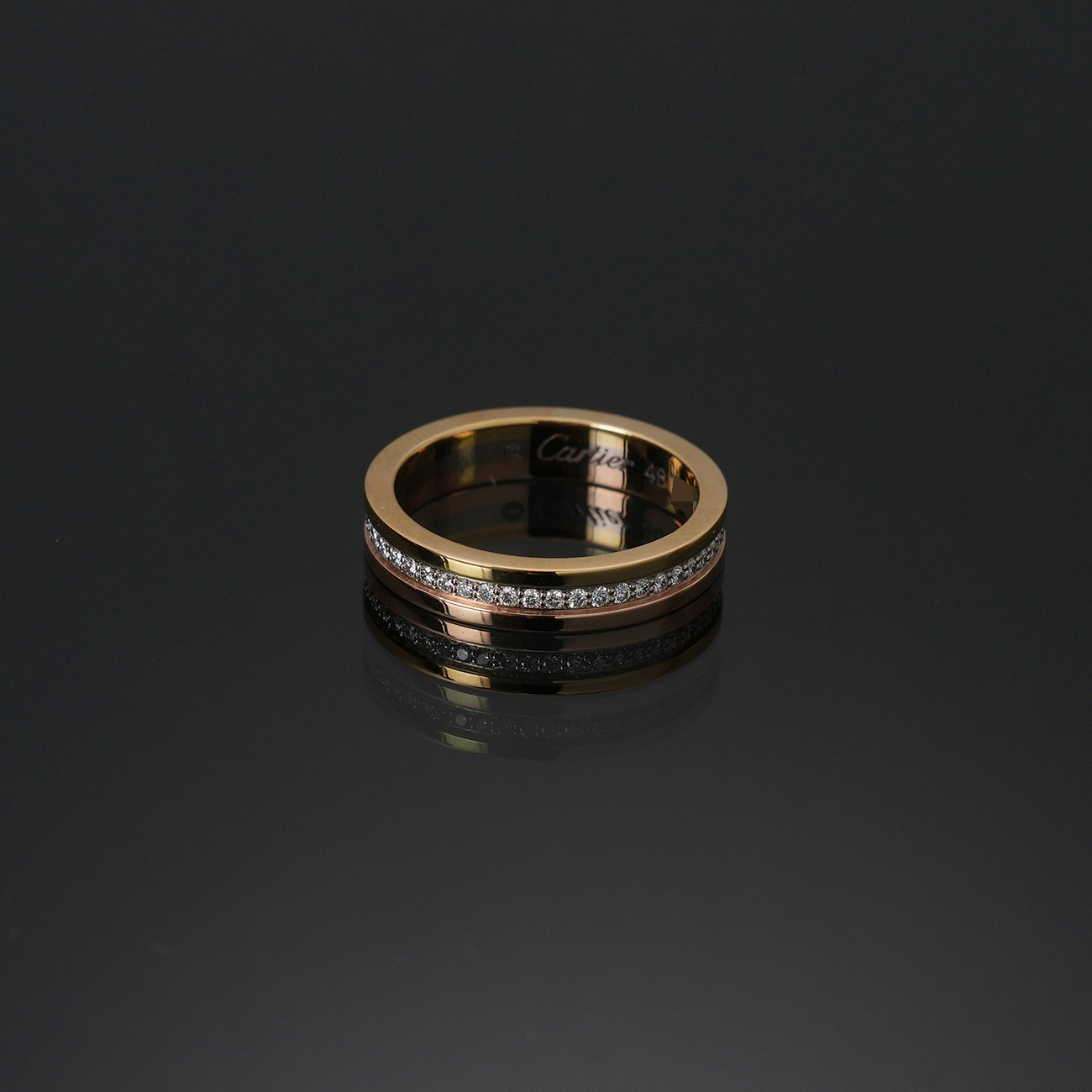 CARTIER(USED)까르띠에 방돔 루이 다이아 웨딩 링#48