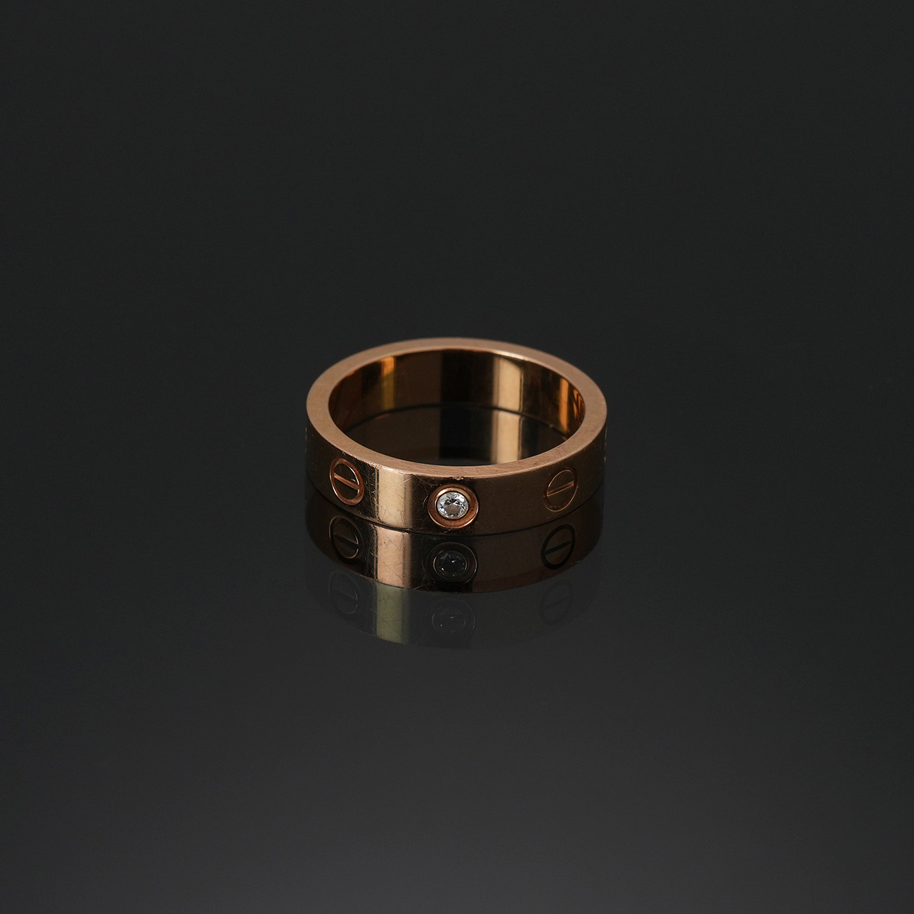 CARTIER(USED)까르띠에 1P 다이아 러브링 #48
