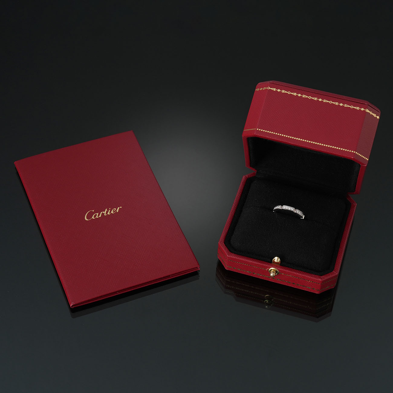 CARTIER(USED)까르띠에 다이아 12P 마이용 팬더 링#50