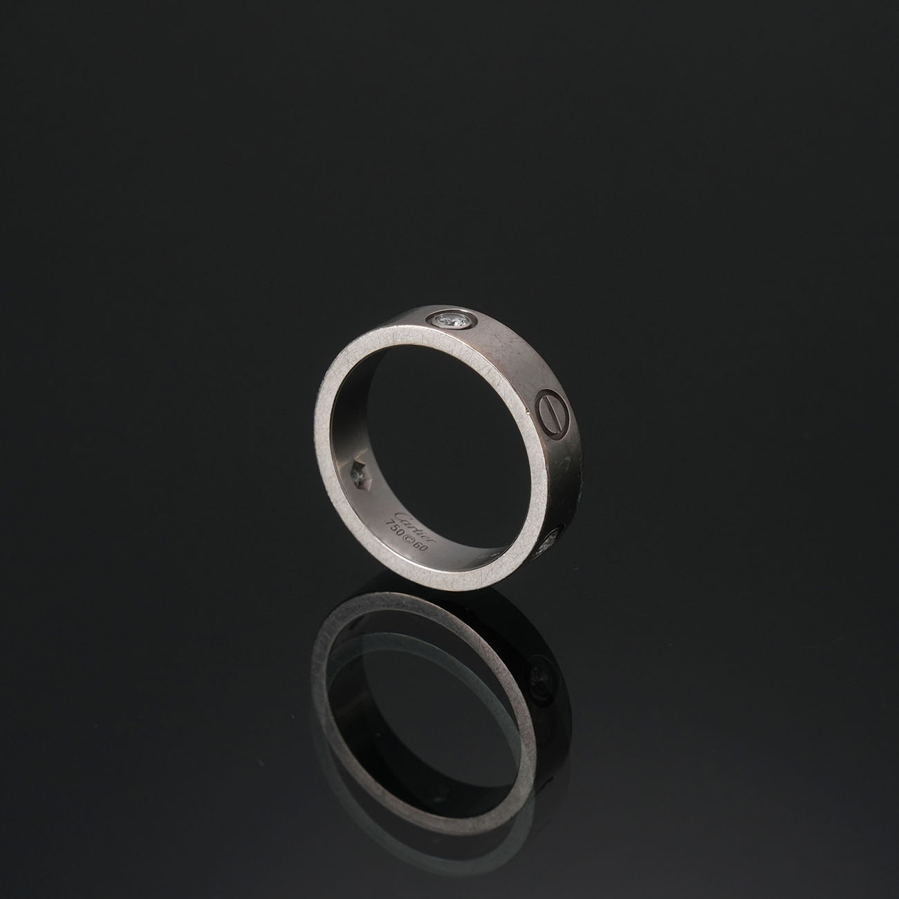 CARTIER(USED)까르띠에 3P 다이아 러브 클래식 링 #60