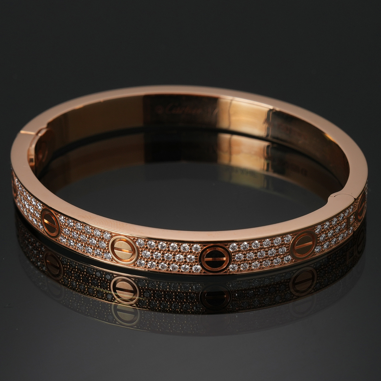 CARTIER(USED)까르띠에 다이아 파베 러브 브레이슬릿 클래식 #17