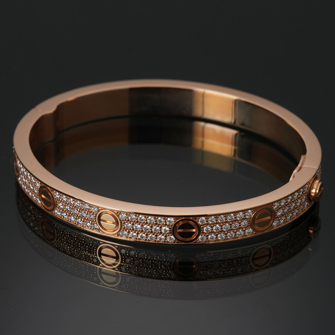 CARTIER(USED)까르띠에 다이아 파베 러브 브레이슬릿 클래식 #17