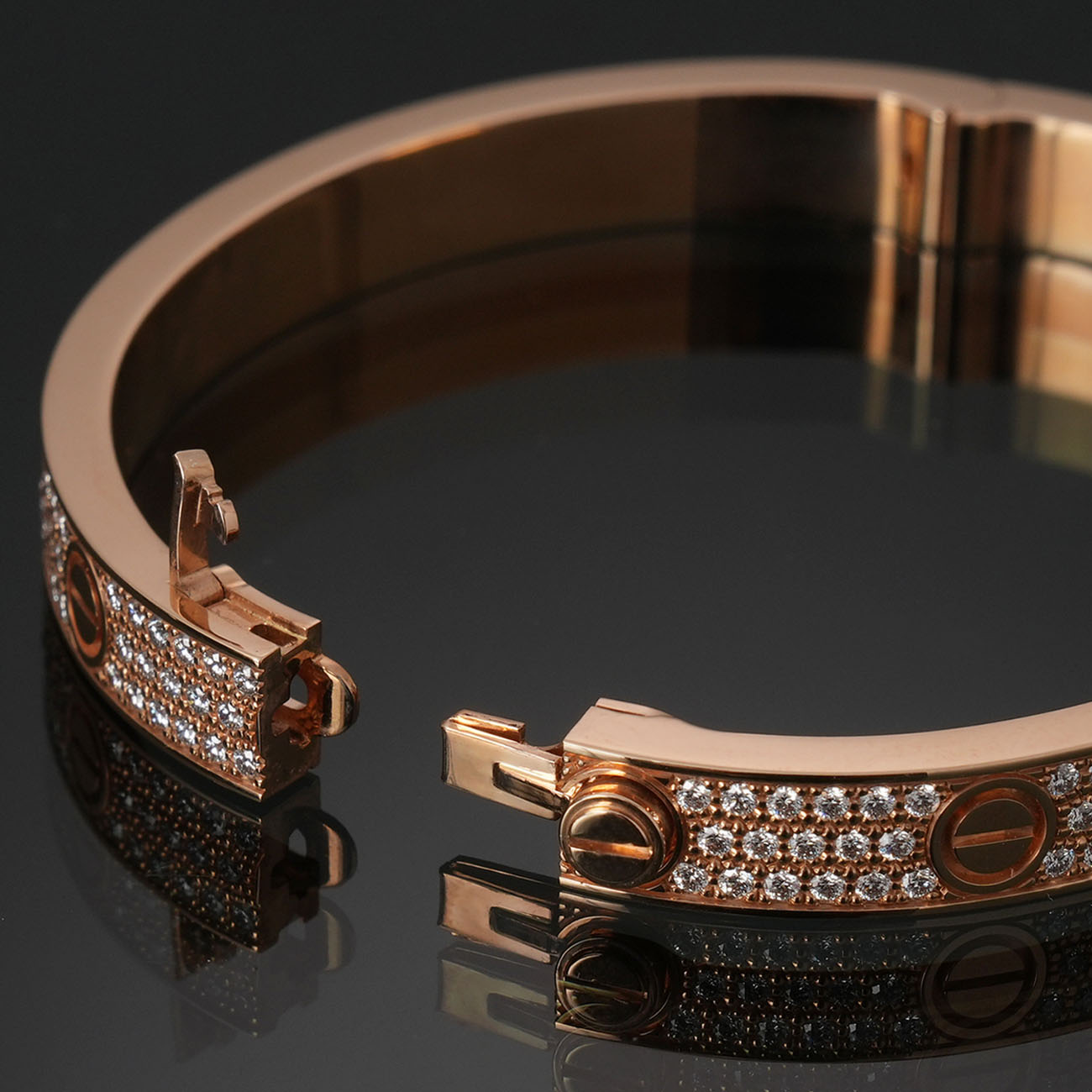 CARTIER(USED)까르띠에 다이아 파베 러브 브레이슬릿 클래식 #17