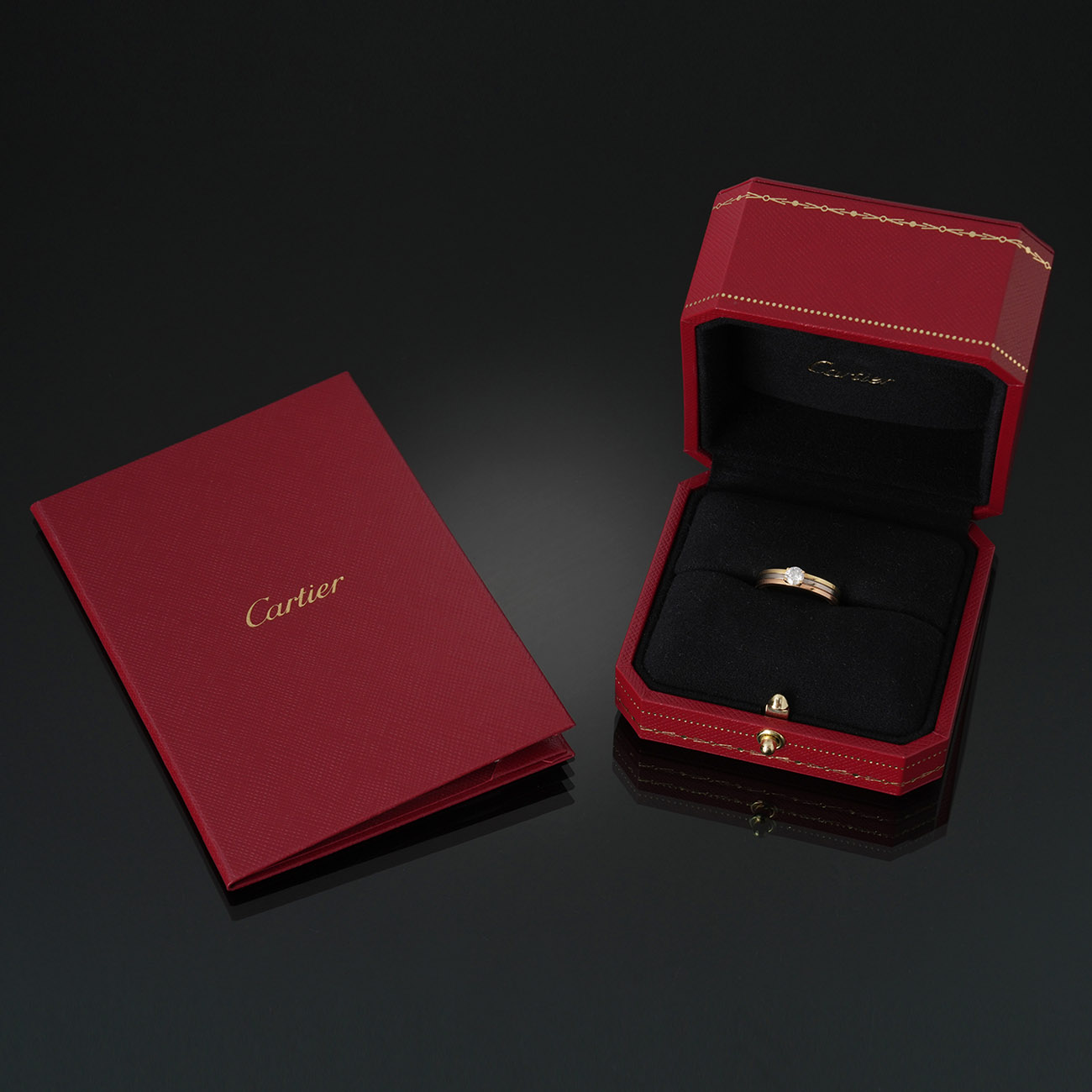 CARTIER(USED)까르띠에 방돔 솔리테어 0.27ct 웨딩밴드 #50