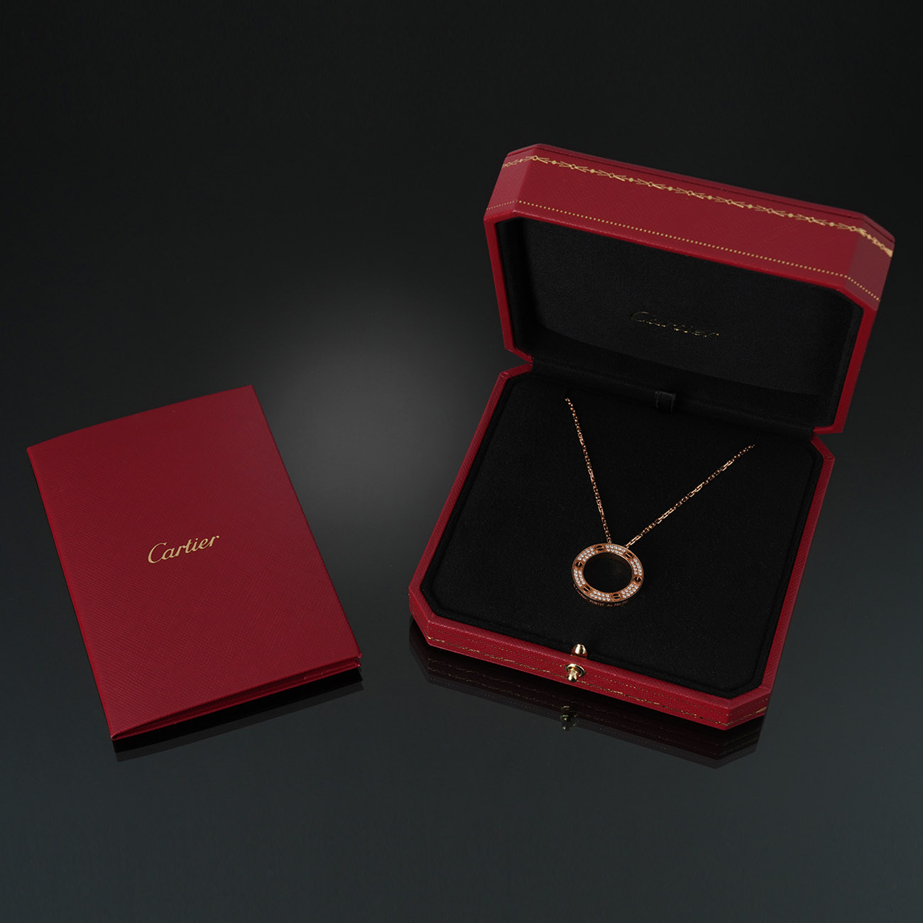 CARTIER(USED)까르띠에 러브 다이아 네크리스