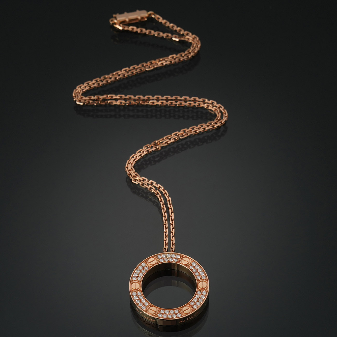 CARTIER(USED)까르띠에 러브 다이아 네크리스