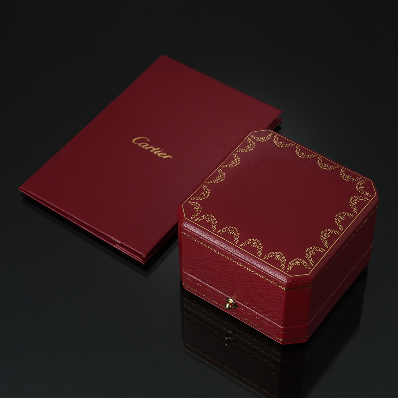 CARTIER(USED)까르띠에 C 드 1P 웨딩 링 플래티넘 #53