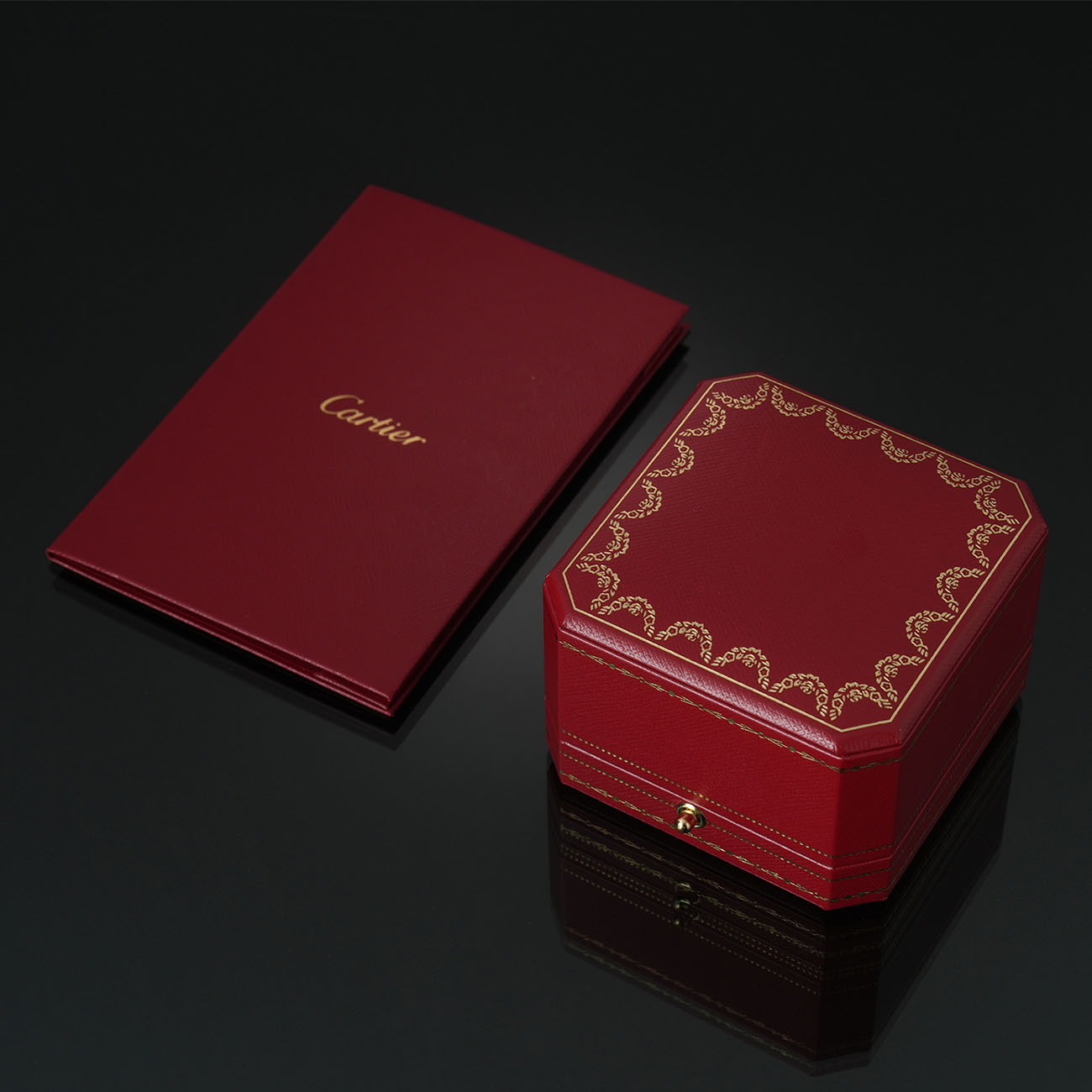 CARTIER(USED)까르띠에 C 드 1P 웨딩 링 플래티넘 #62