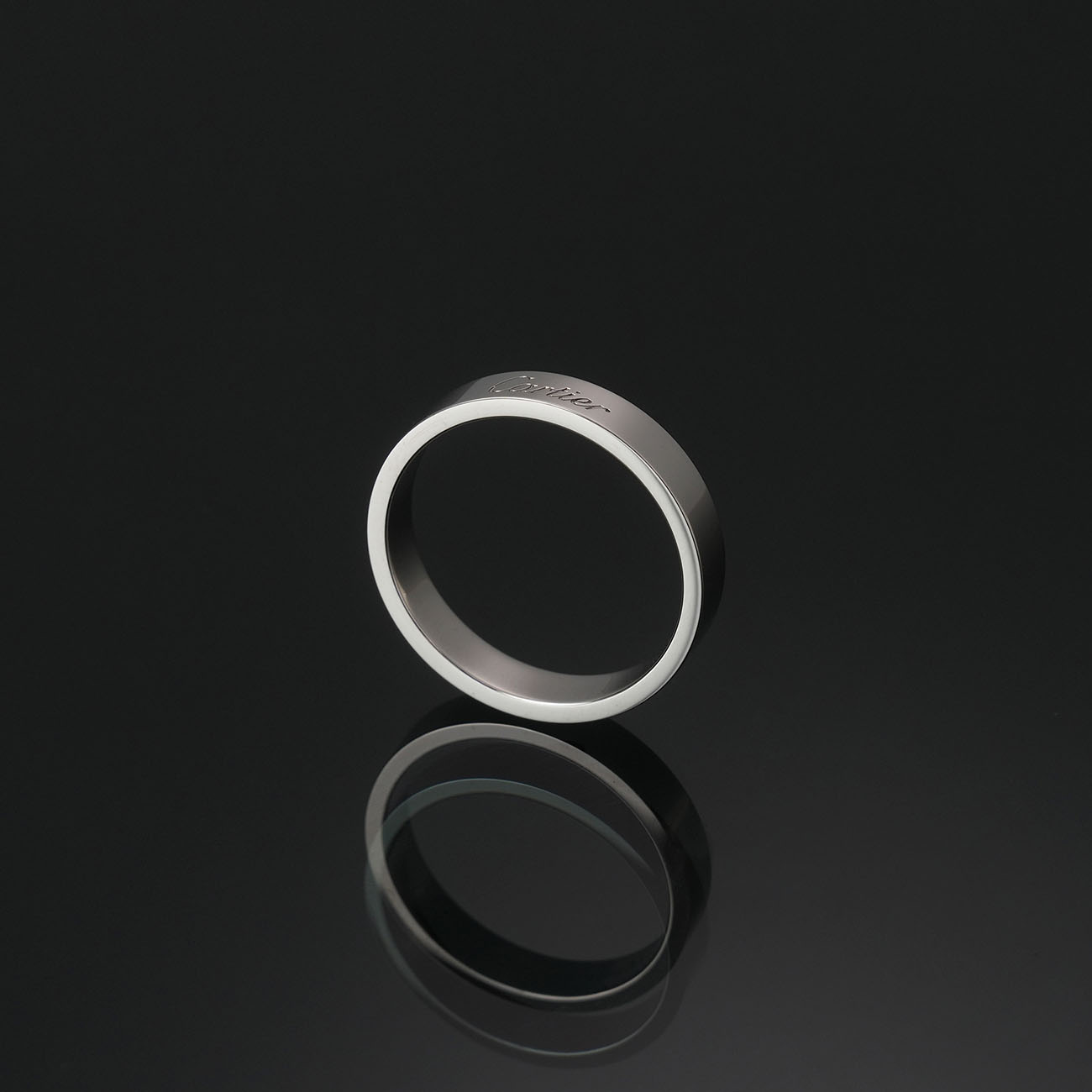 CARTIER(USED)까르띠에 C 드 까르띠에 플레티늄 웨딩링  4mm #61