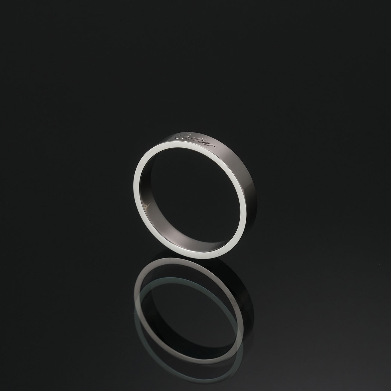CARTIER(USED)까르띠에 C 드 까르띠에 플레티늄 웨딩링  4mm #61