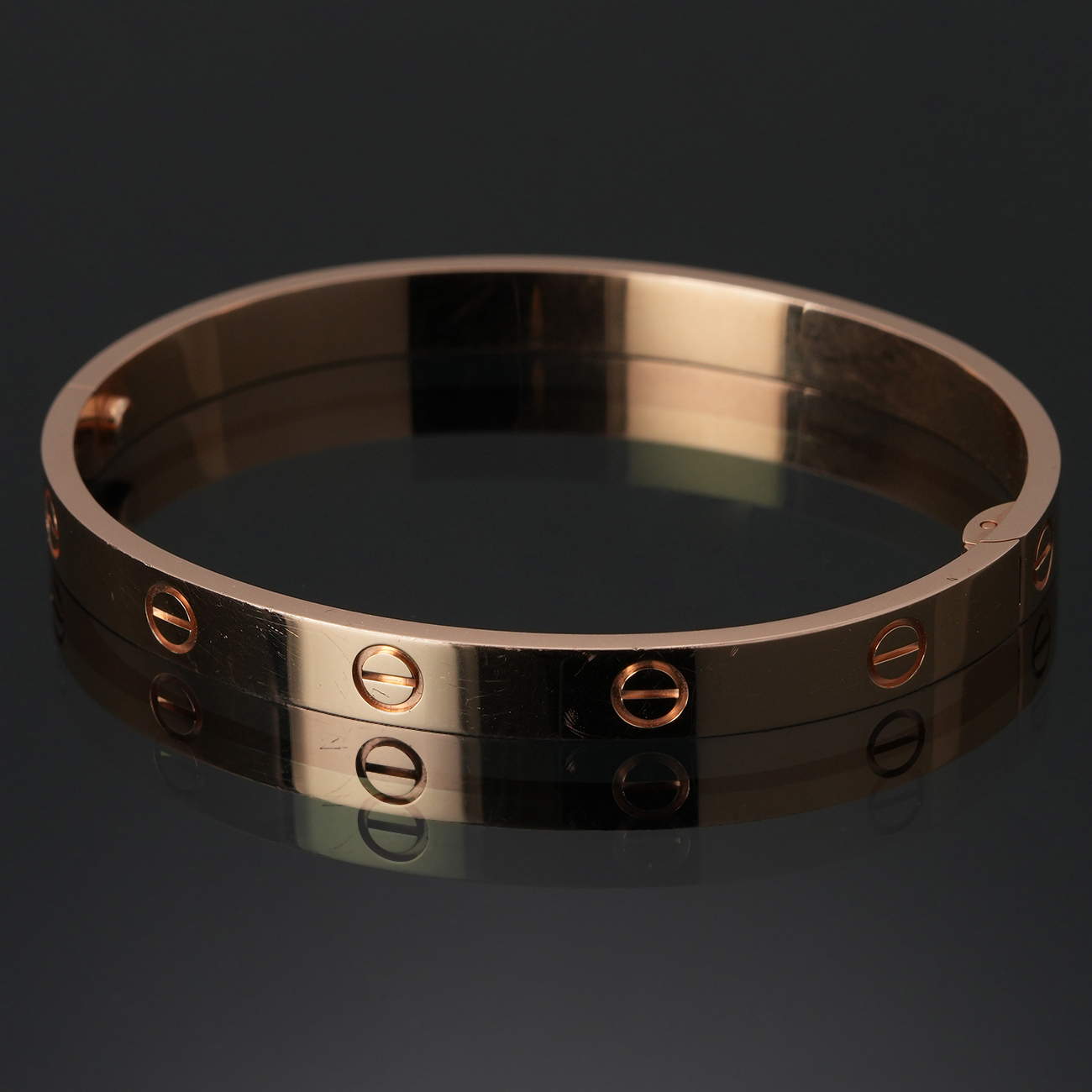 CARTIER(USED)까르띠에 러브 브레이슬릿 클래식 싱글 스크루 잠금장치 #18