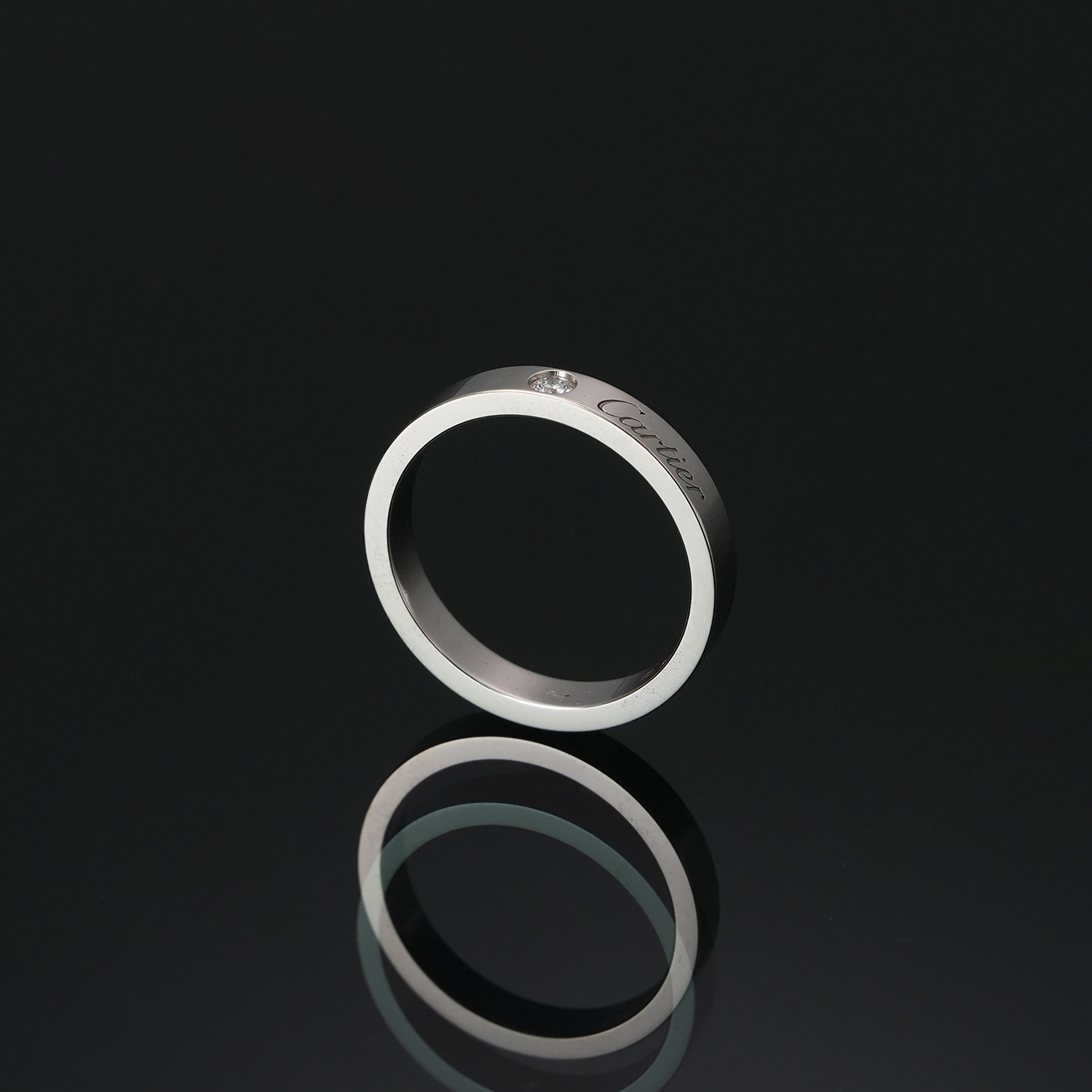 CARTIER(USED)까르띠에 C 드 까르띠에 1P 플레티늄 3MM 1P #51