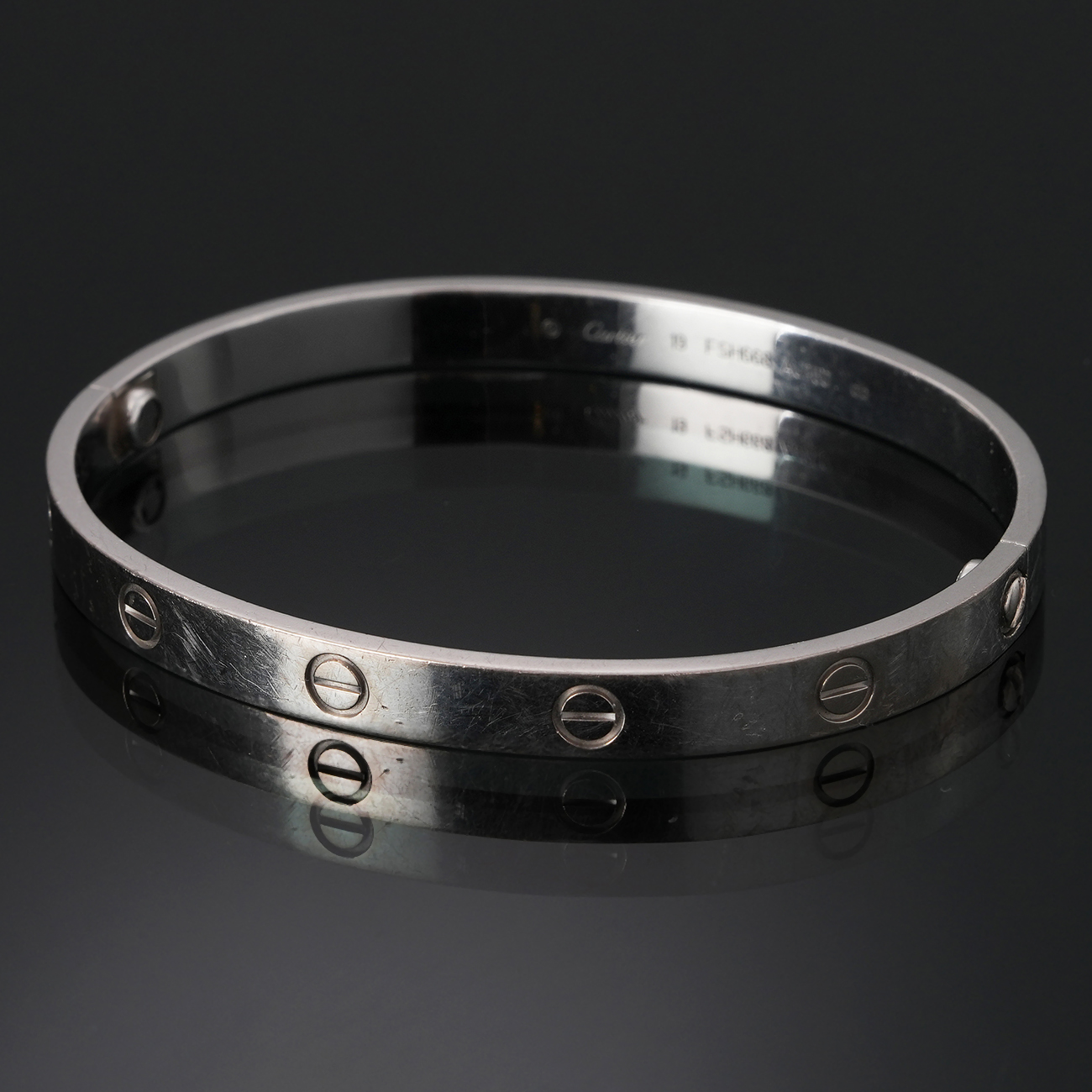 CARTIER(USED) 까르띠에 러브 브레이슬릿 #19 화이트골드