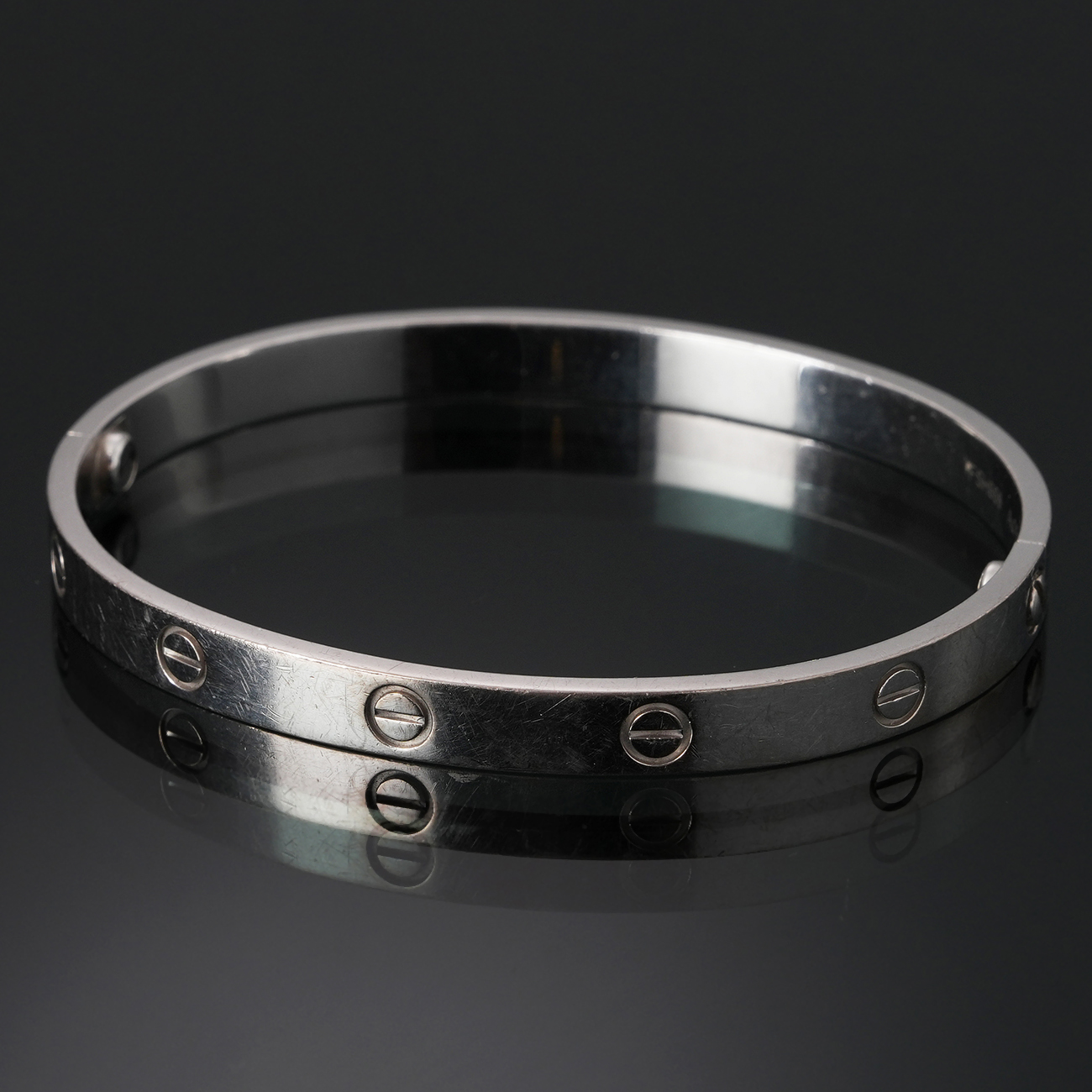 CARTIER(USED) 까르띠에 러브 브레이슬릿 #19 화이트골드