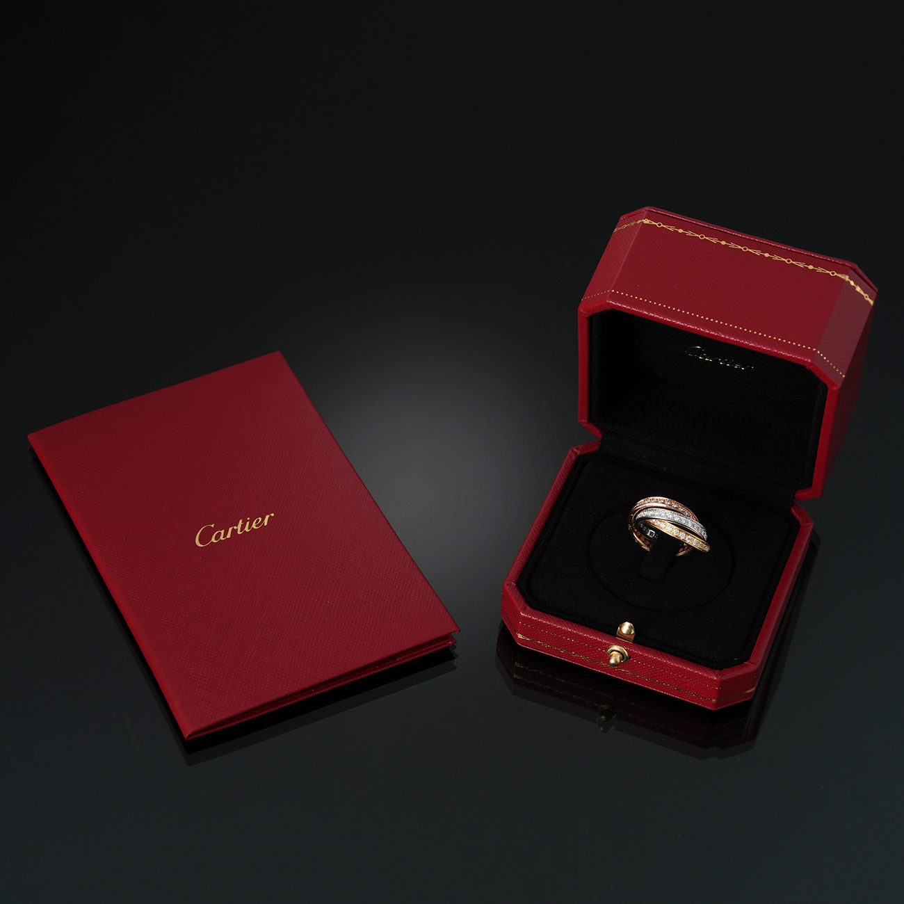 CARTIER(USED)까르띠에 다이아 트리니티 링 #51