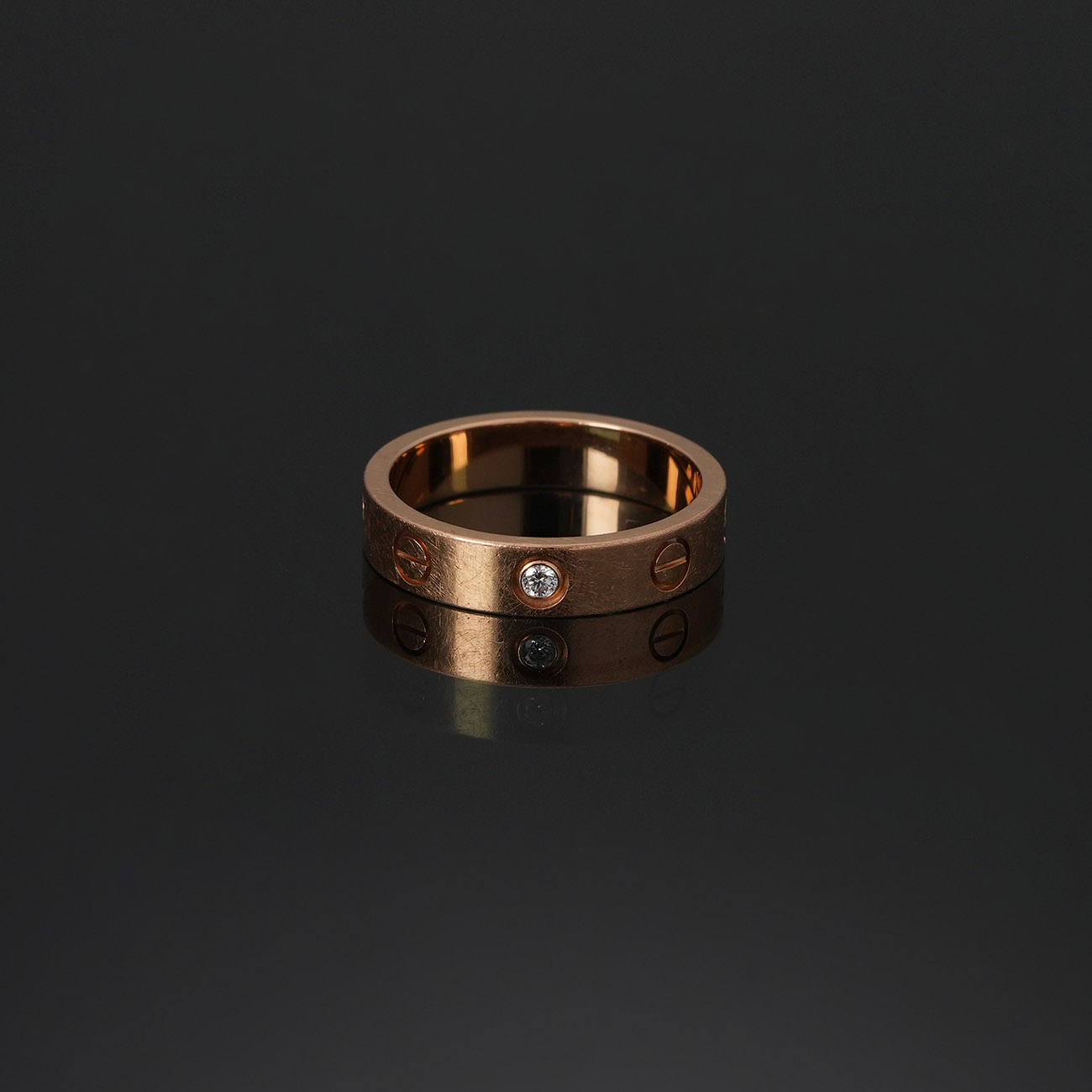 CARTIER(USED)까르띠에 다이아 1P 러브 링 #51