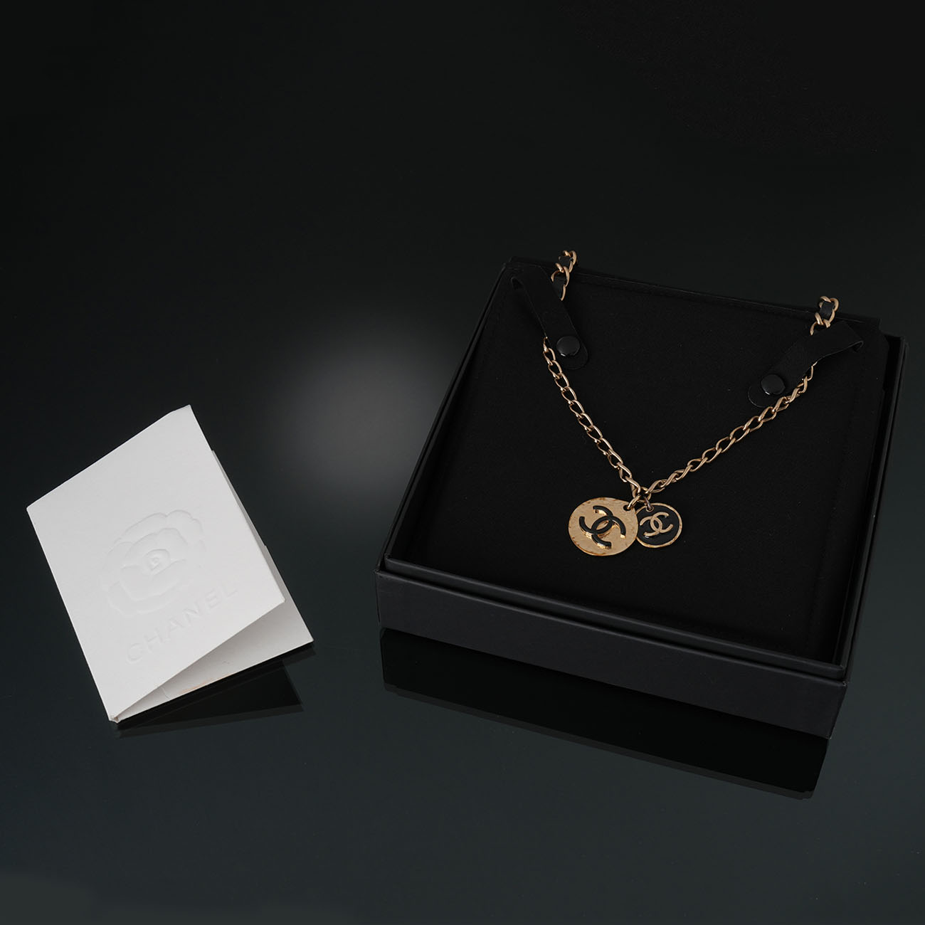 CHANEL(USED)샤넬 AB8753 더블 코인 펜던트 네크리스