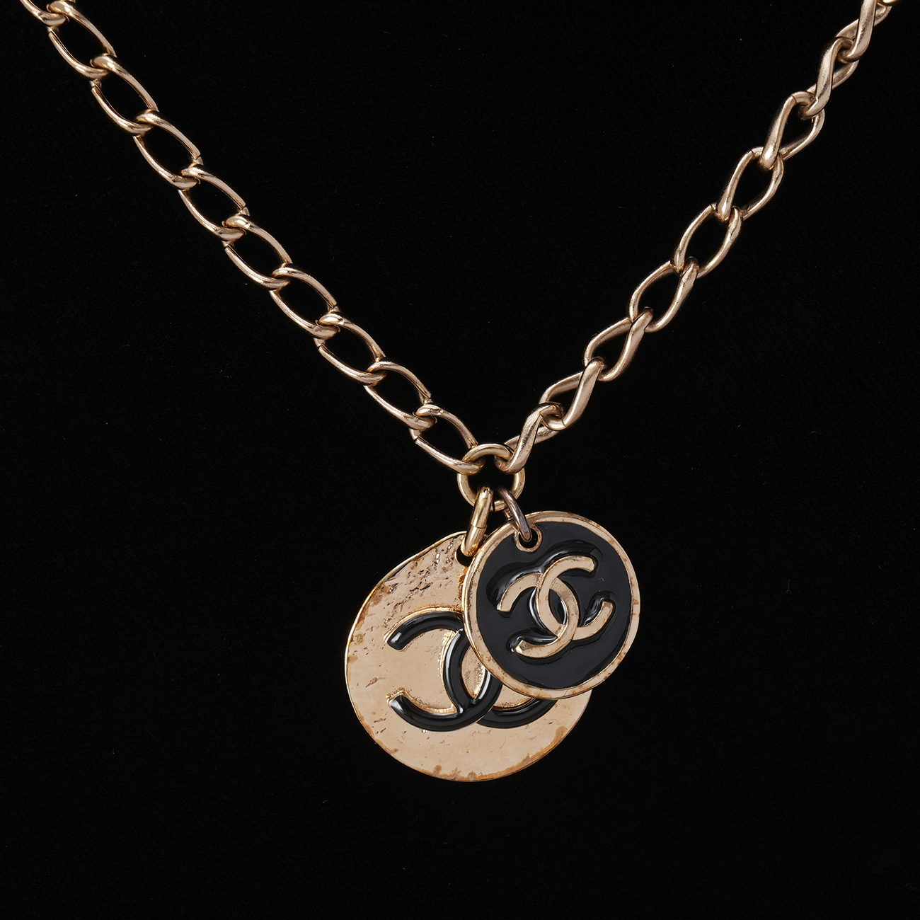 CHANEL(USED)샤넬 AB8753 더블 코인 펜던트 네크리스