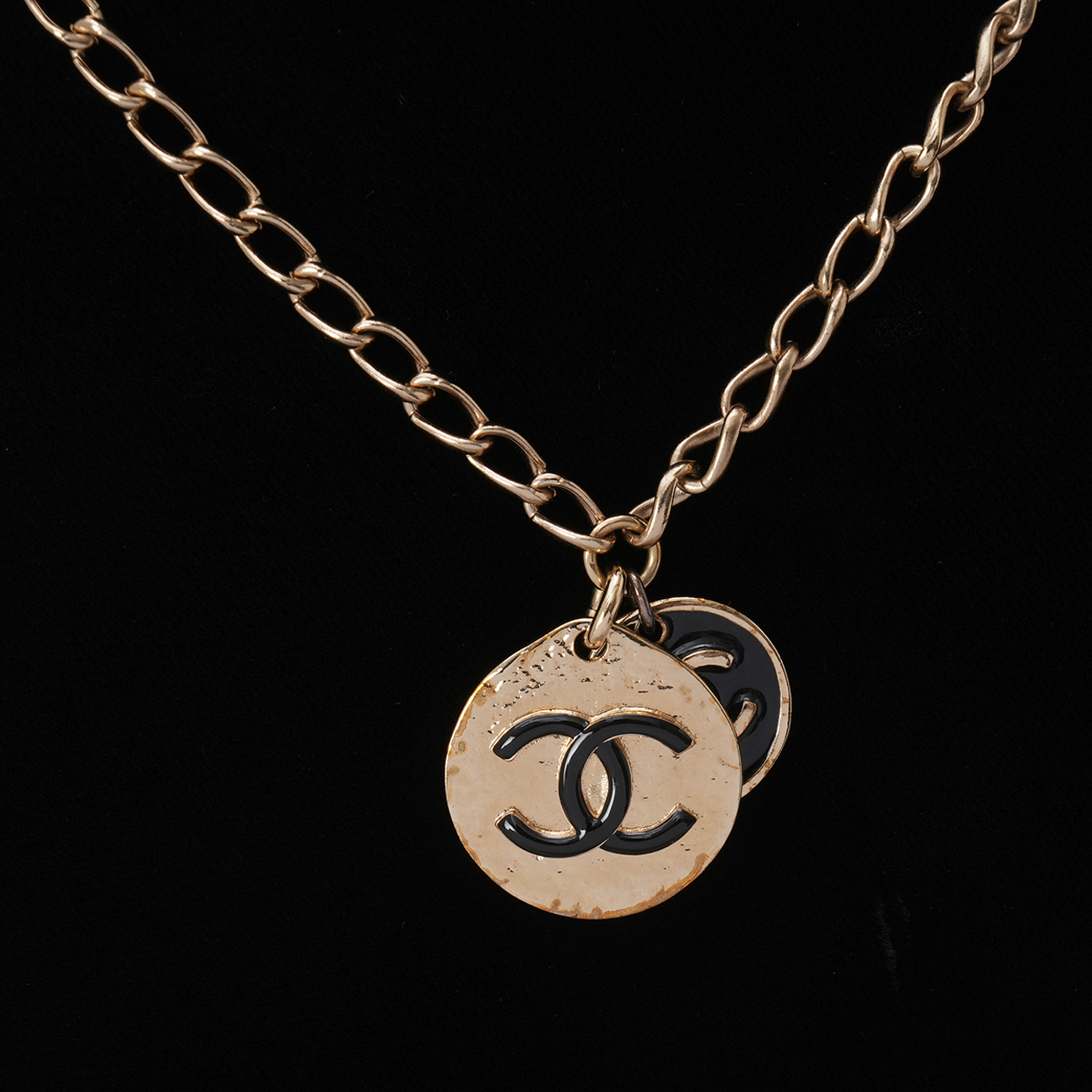 CHANEL(USED)샤넬 AB8753 더블 코인 펜던트 네크리스