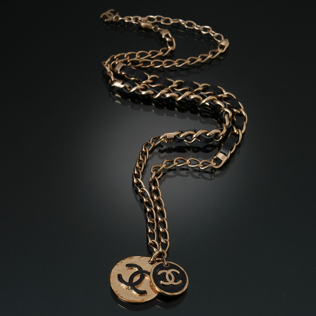 CHANEL(USED)샤넬 AB8753 더블 코인 펜던트 네크리스