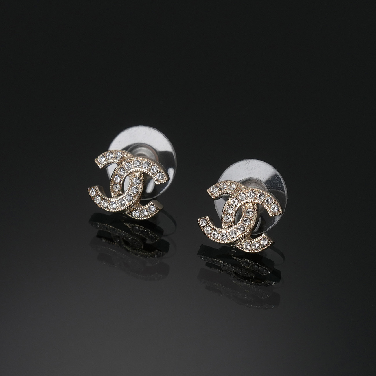 CHANEL(USED)샤넬 A88429 CC로고 크리스탈 이어링