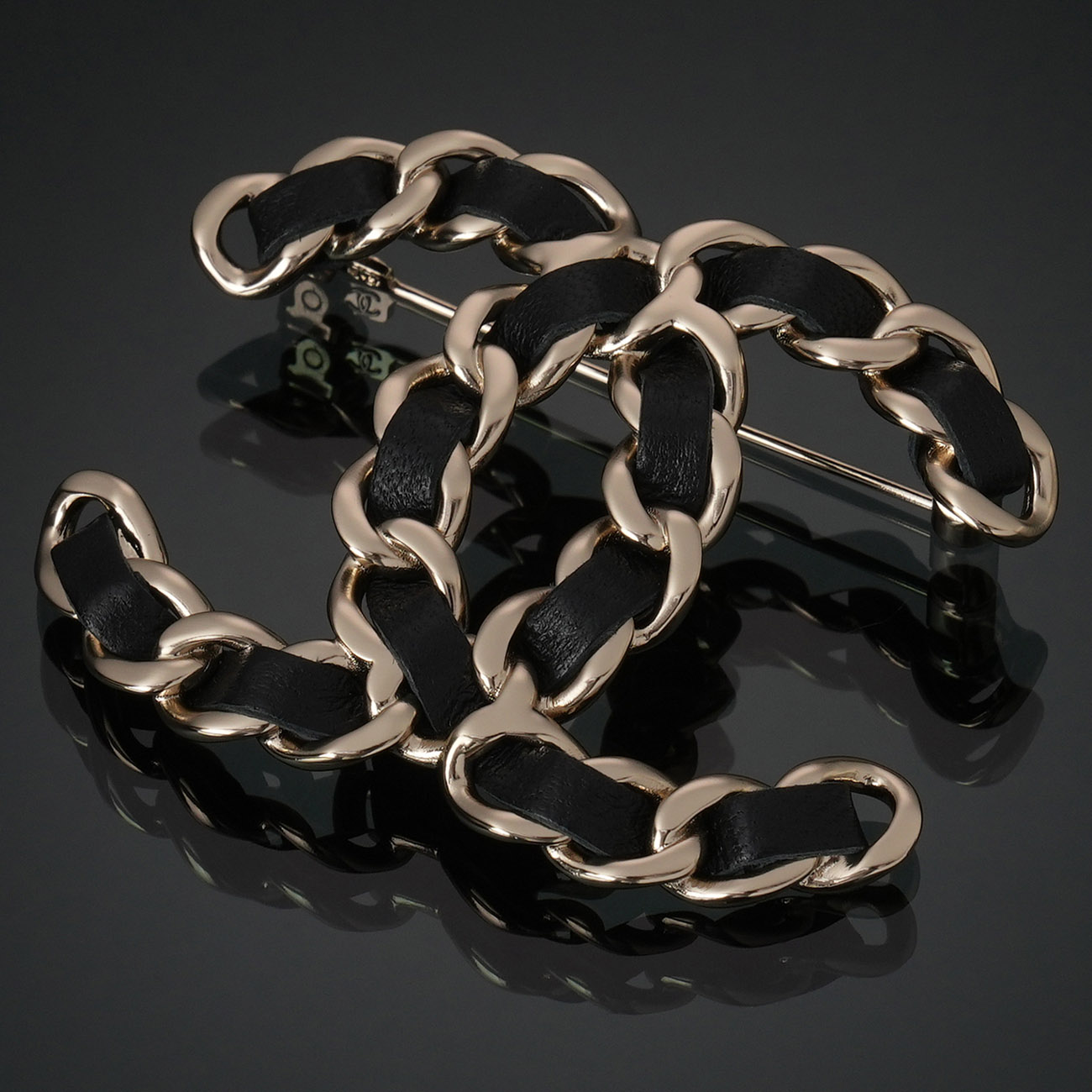 CHANEL(USED)샤넬 A96202 체인 CC로고 브로치