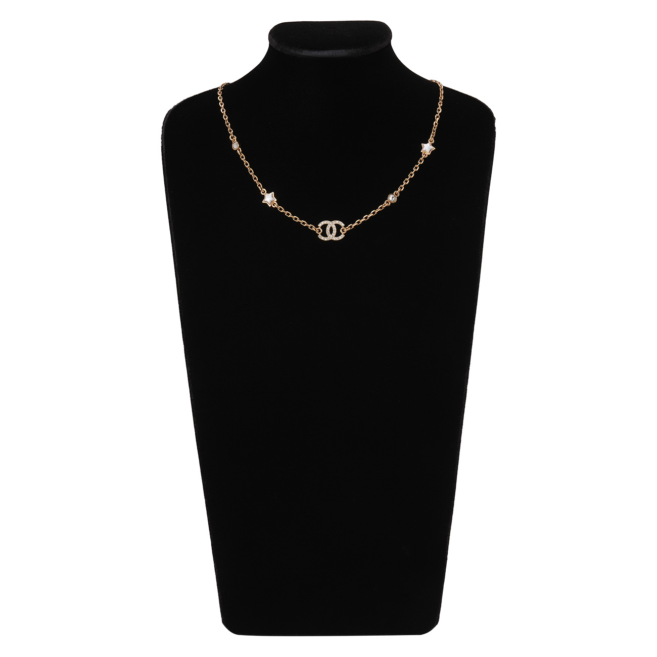 CHANEL(USED)샤넬 ABC822B 미다스 크리스탈 별 CC로고 목걸이