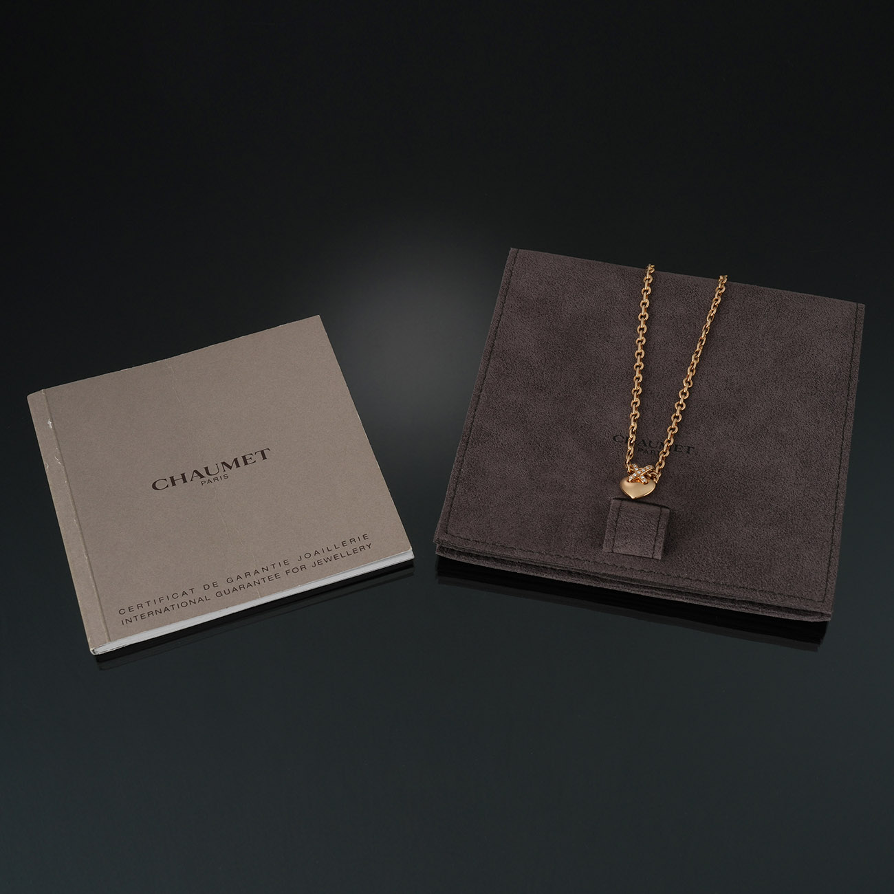 CHAUMET(USED)쇼메 하트 주 드 리앙 체인 네크리스