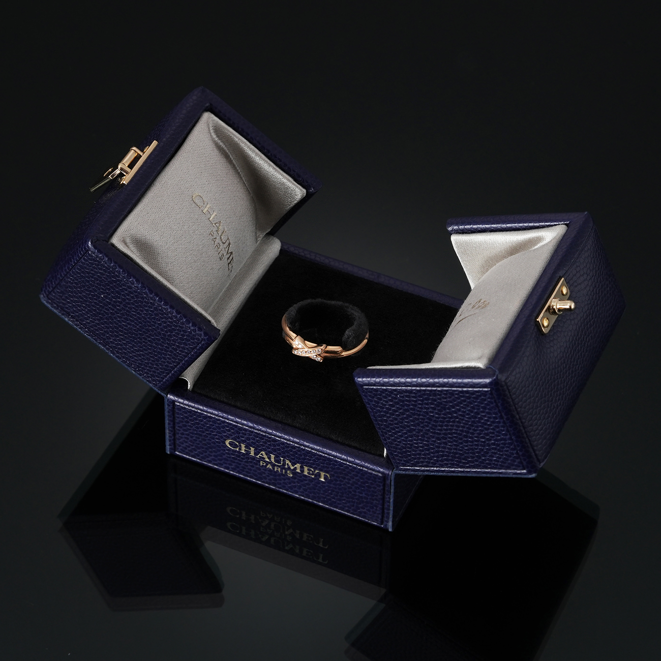 CHAUMET(USED)쇼메 1.5mm 다이아몬드 리앙 링 #52