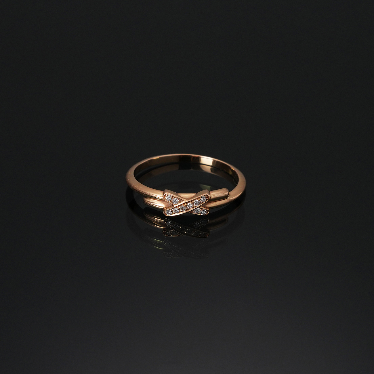 CHAUMET(USED)쇼메 1.5mm 다이아몬드 리앙 링 #52