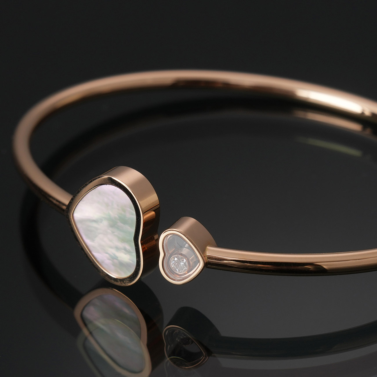 CHOPARD(USED)쇼파드 해피 하트 브레이슬릿 #15.5