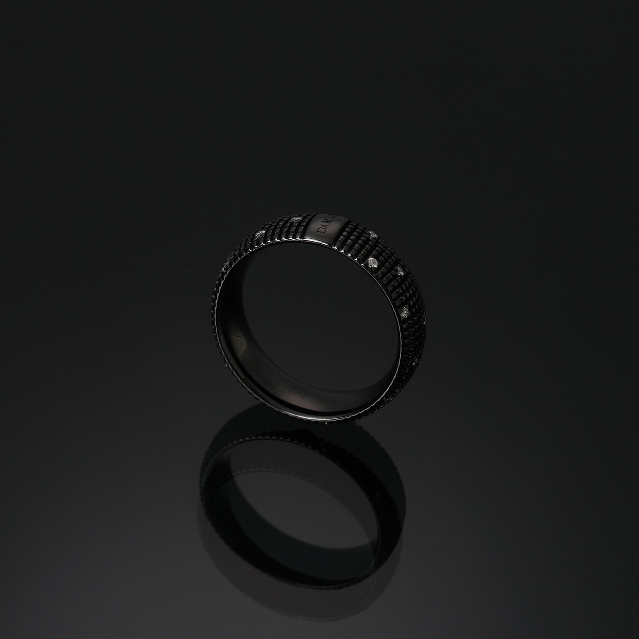 DAMIANI(USED)다미아니 블랙 다이아몬드 메트로폴리탄 링 #20