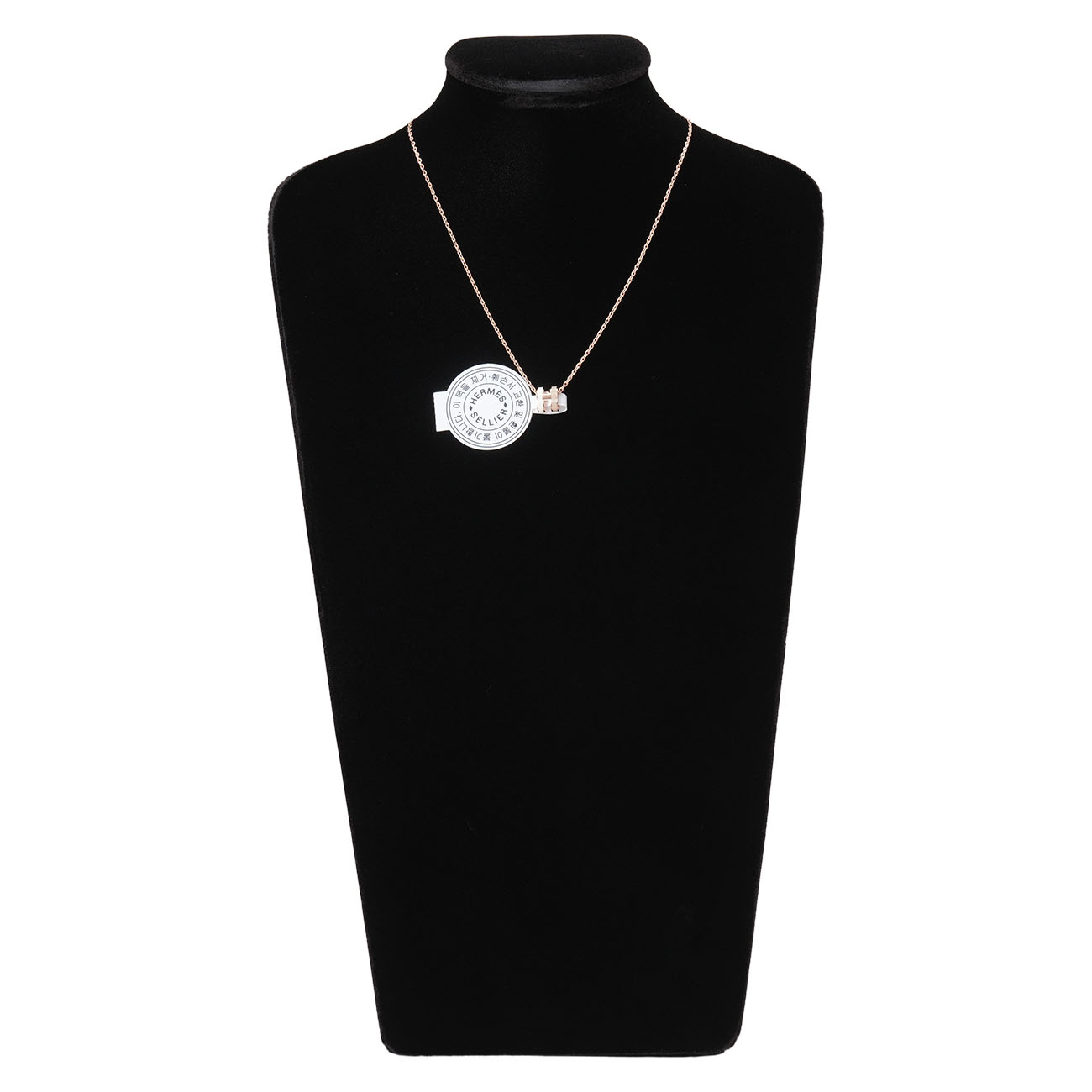 HERMES(NEW)에르메스 미니 팝아슈 블랑 마론글라세 로즈골드 네크리스 (새상품) NEW PRODUCT