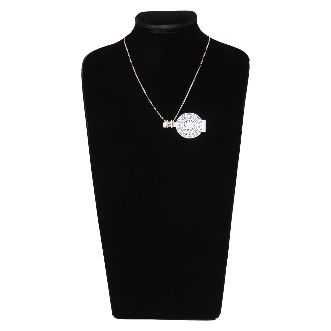 HERMES(NEW)에르메스 미니 팝아슈 블랑 마론글라세 로즈골드 네크리스 (새상품) NEW PRODUCT