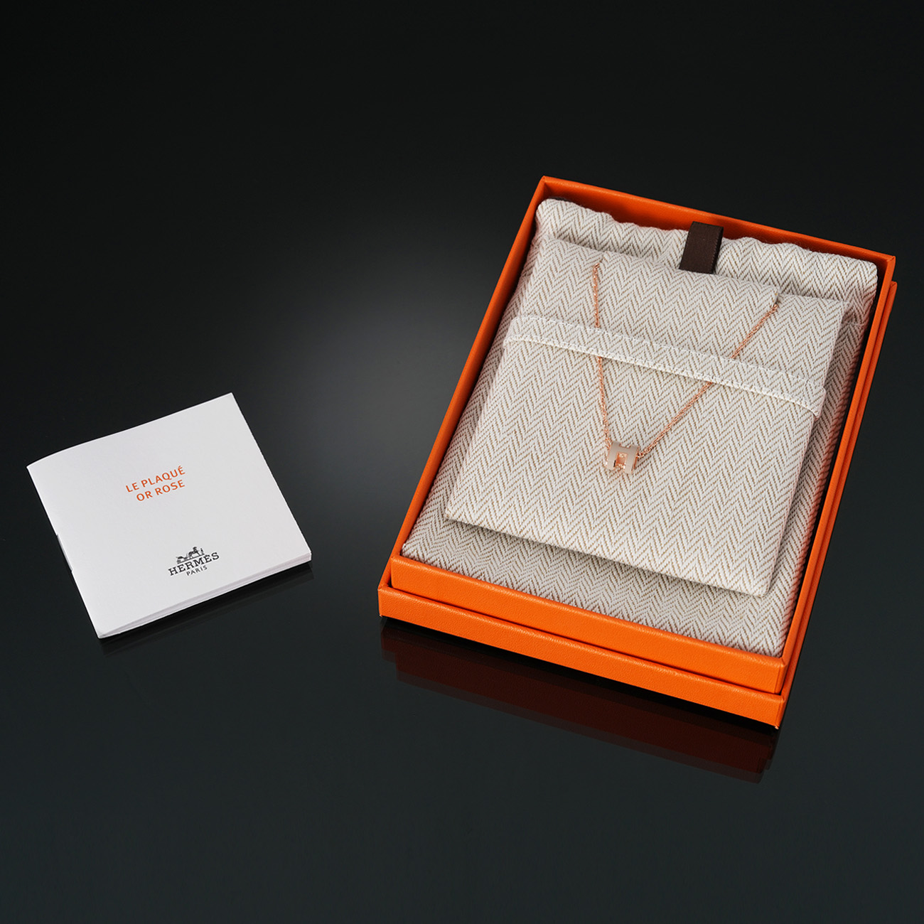 HERMES(USED)에르메스 미니 팝아슈 네크리스 마롱글라세 / 로즈