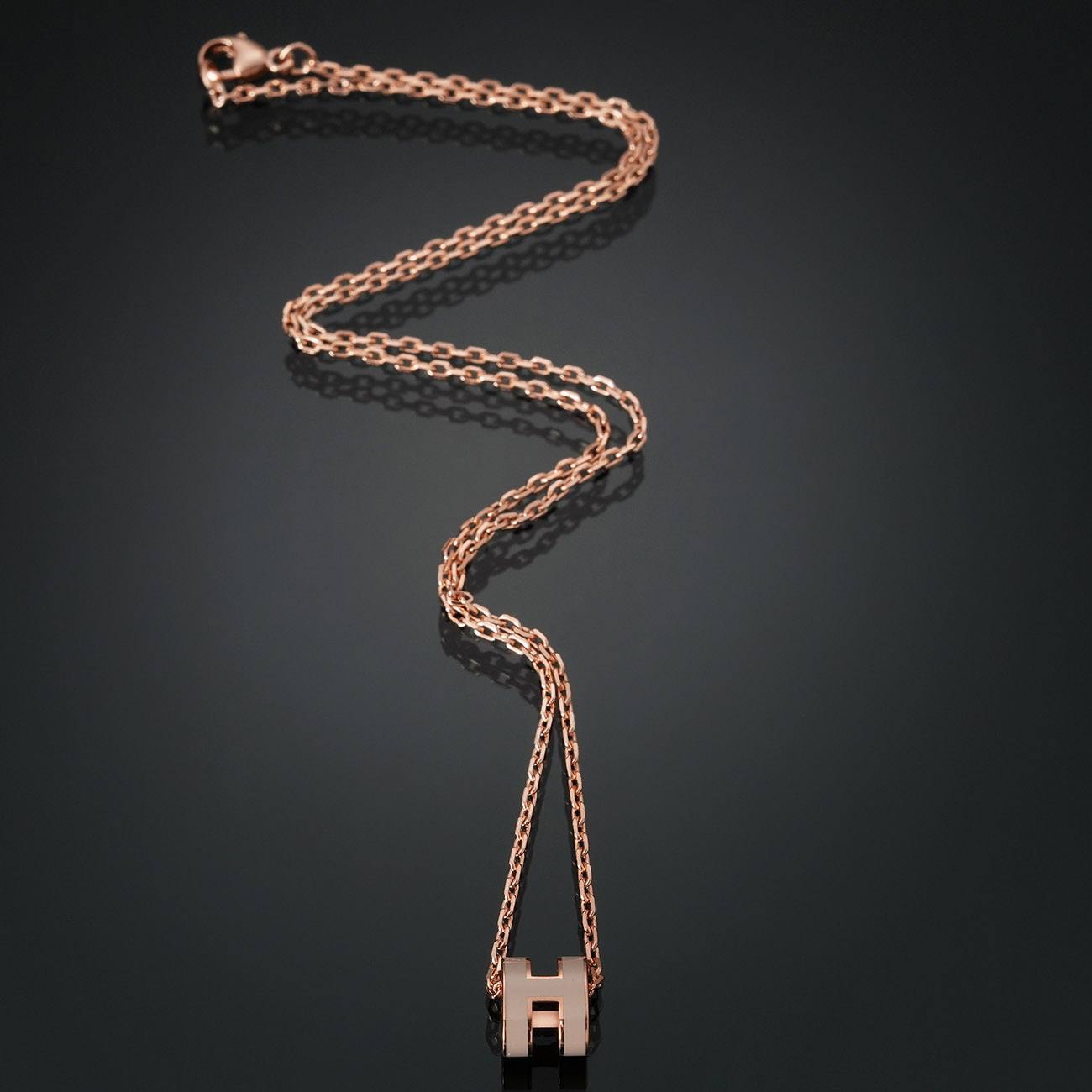 HERMES(USED)에르메스 미니 팝아슈 네크리스 마롱글라세 / 로즈