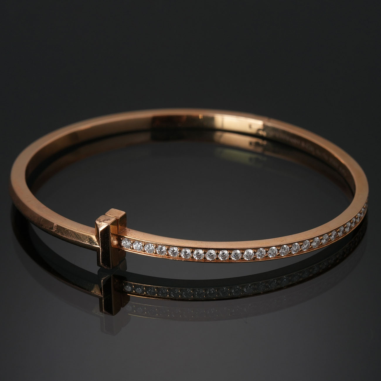 TIFFANY & CO.(USED)티파니 T1 네로우 다이아몬드 힌지드 뱅글