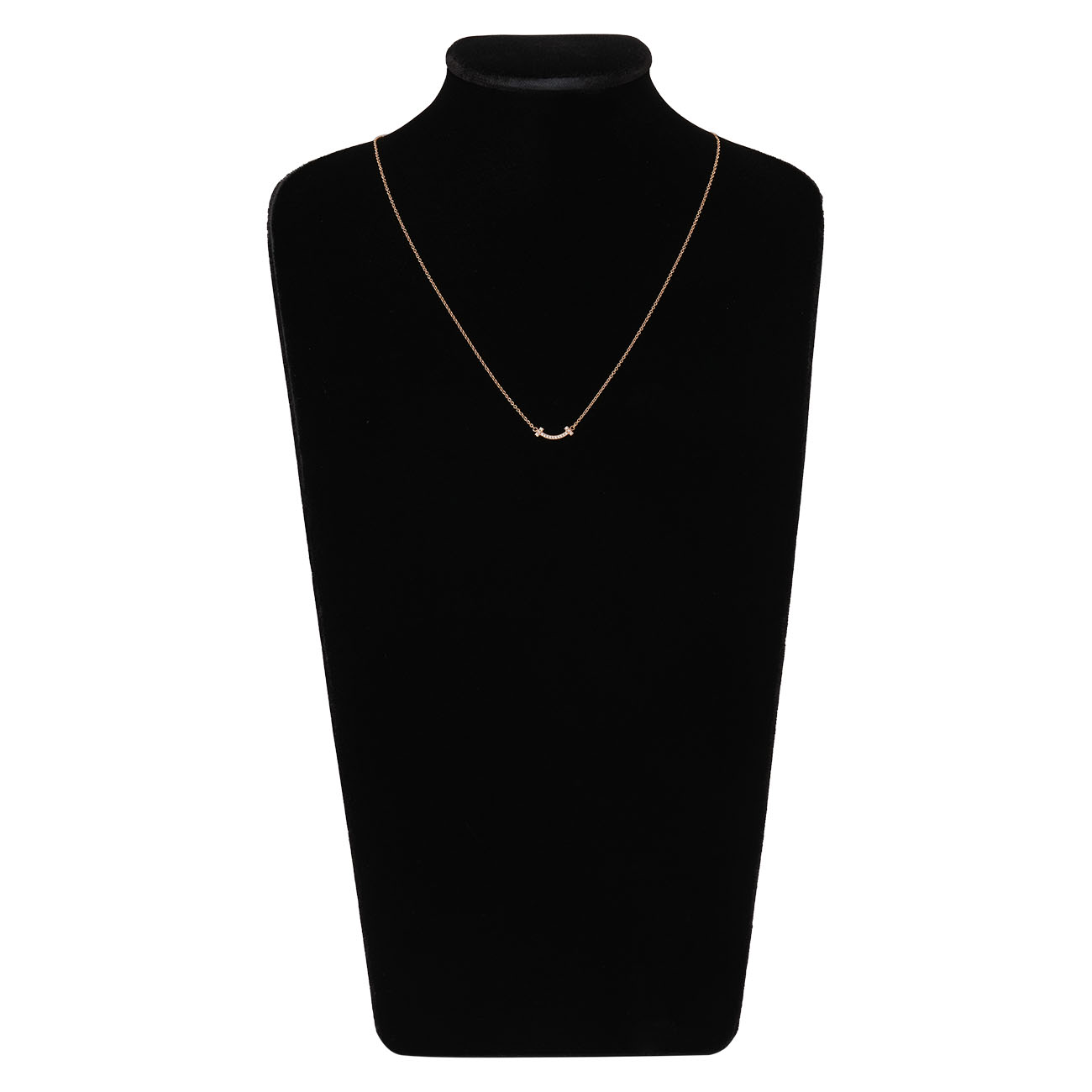 TIFFANY & CO.(USED)티파니 다이아 T 스마일 네크리스 미니