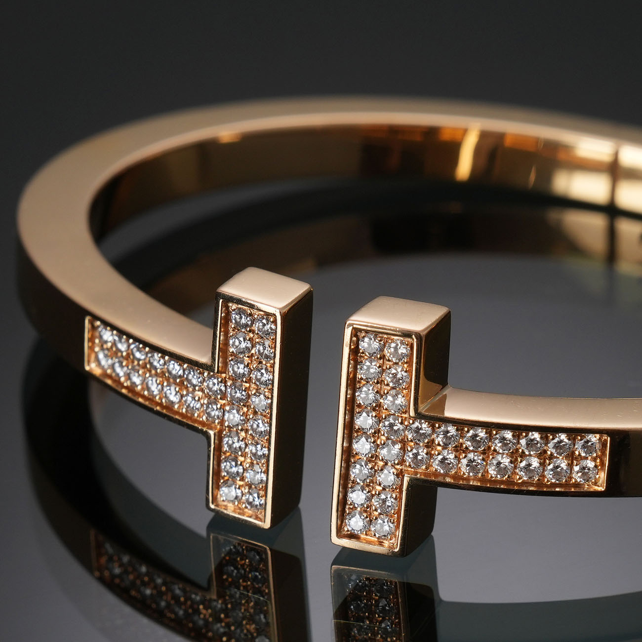 TIFFANY & CO.(USED)티파니 T 파베 다이아몬드 스퀘어 브레이슬릿