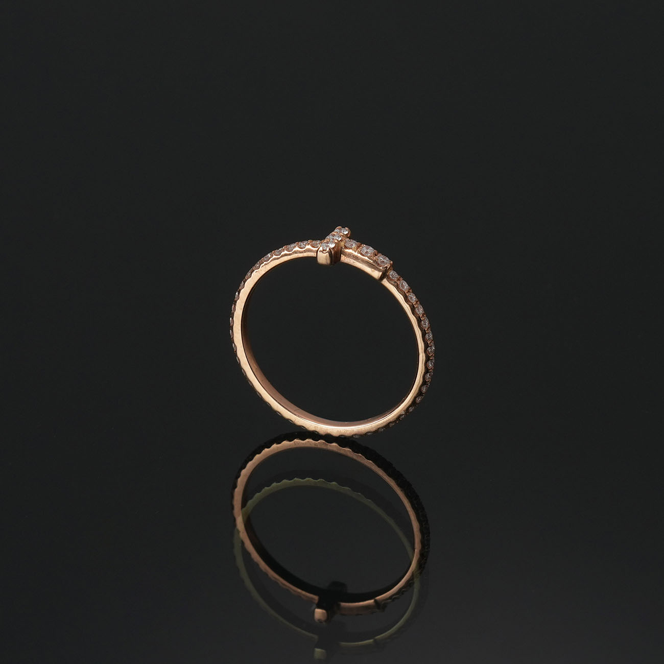 TIFFANY & CO.(USED)티파니 T 다이아 와이어 밴드 링 #49