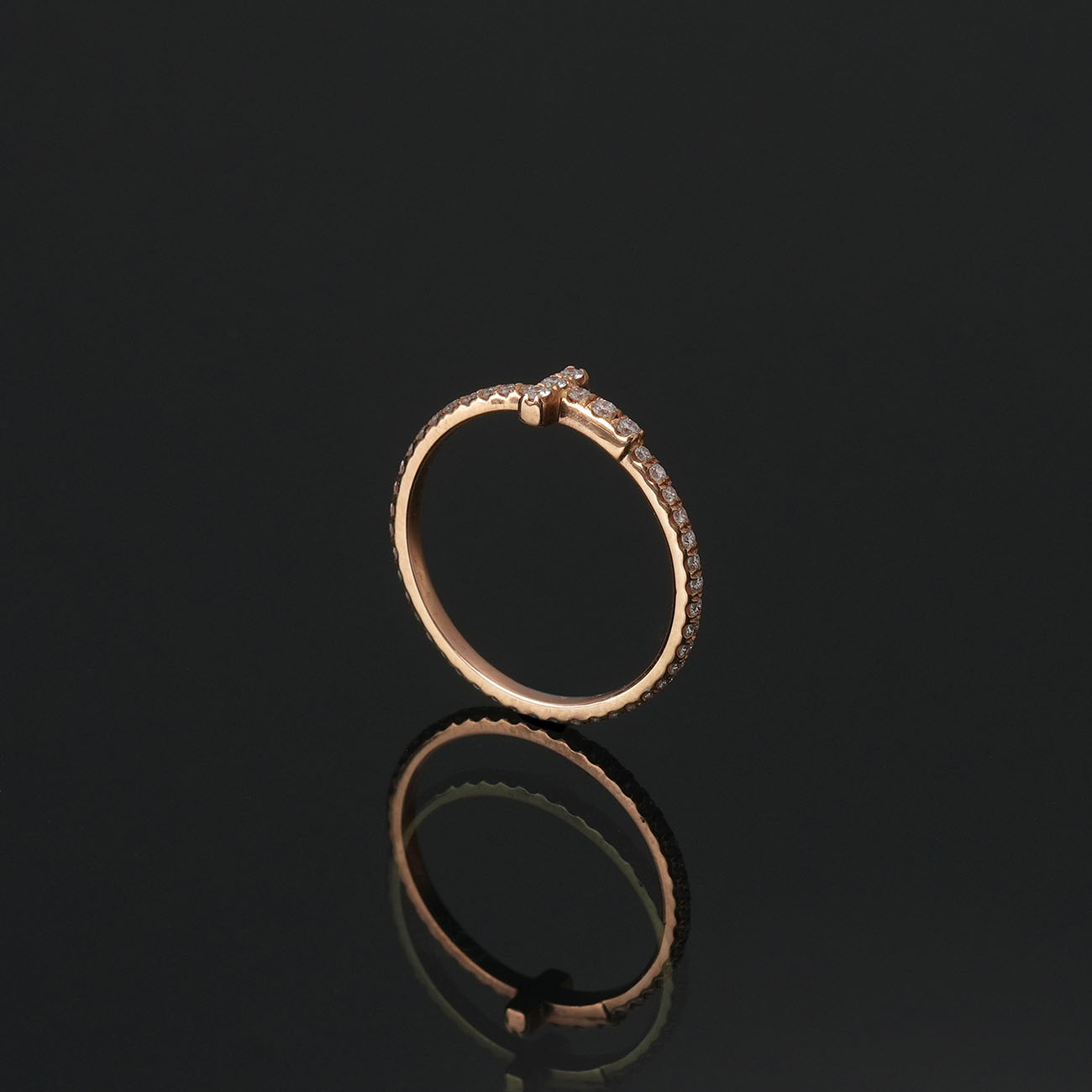 TIFFANY & CO.(USED)티파니 T 다이아 와이어 밴드 링 #49