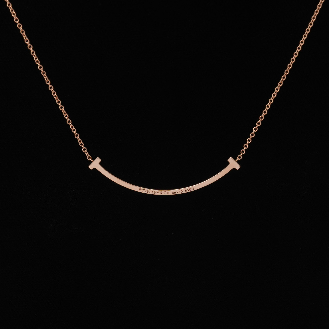 TIFFANY & CO.(USED)티파니 다이아 T 스마일 스몰 네크리스