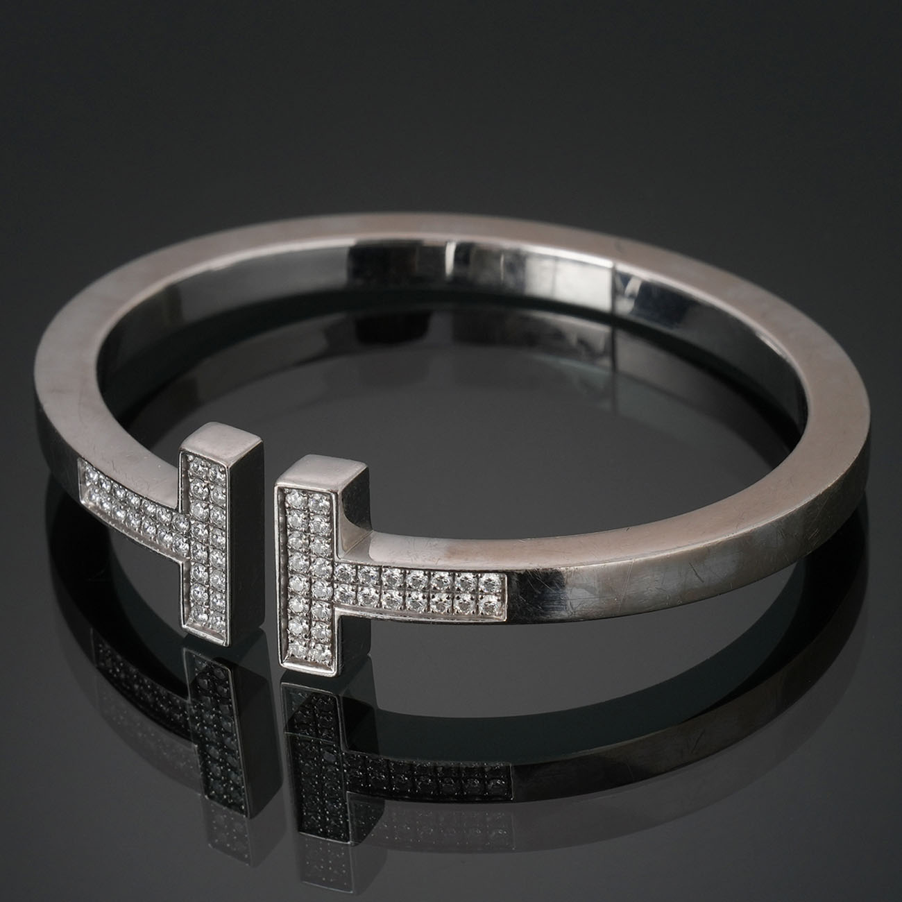 TIFFANY & CO.(USED)티파니 T 파베 다이아몬드 스퀘어 브레이슬릿 #M