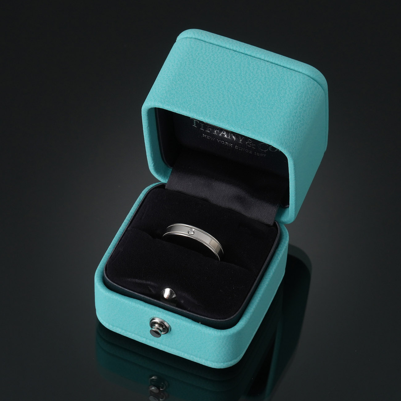 TIFFANY & CO.(USED)티파니 투게더 더블 밀그레인 밴드링# 49
