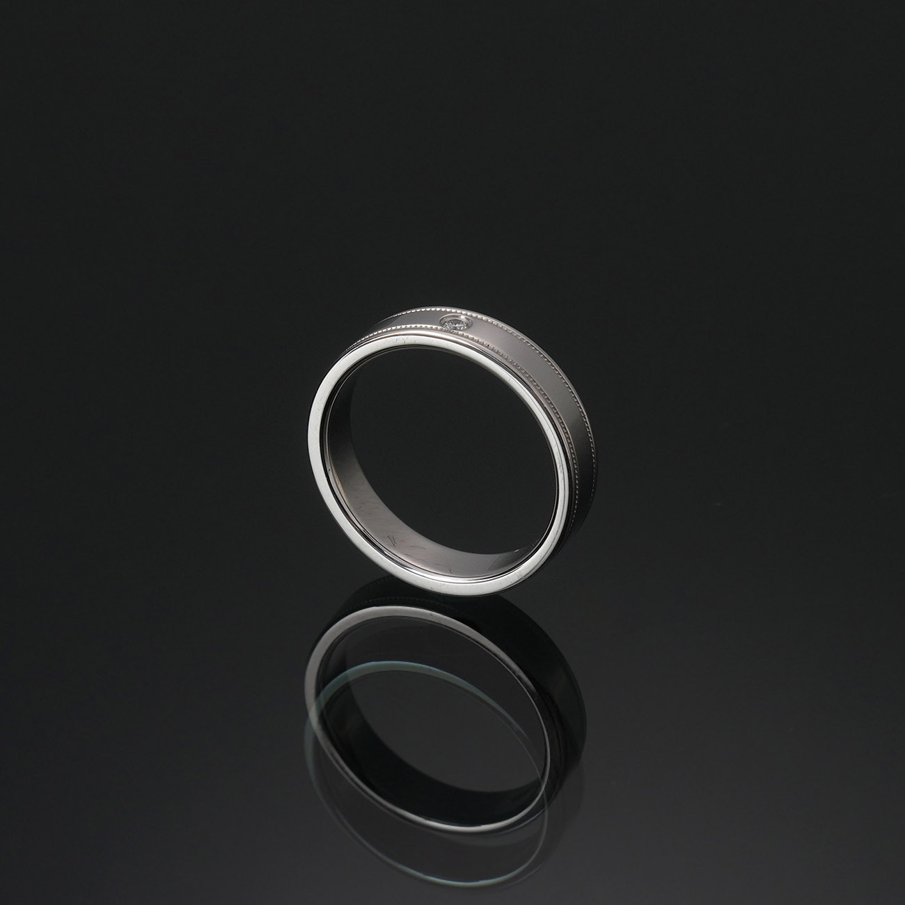 TIFFANY & CO.(USED)티파니 투게더 더블 밀그레인 밴드링# 49