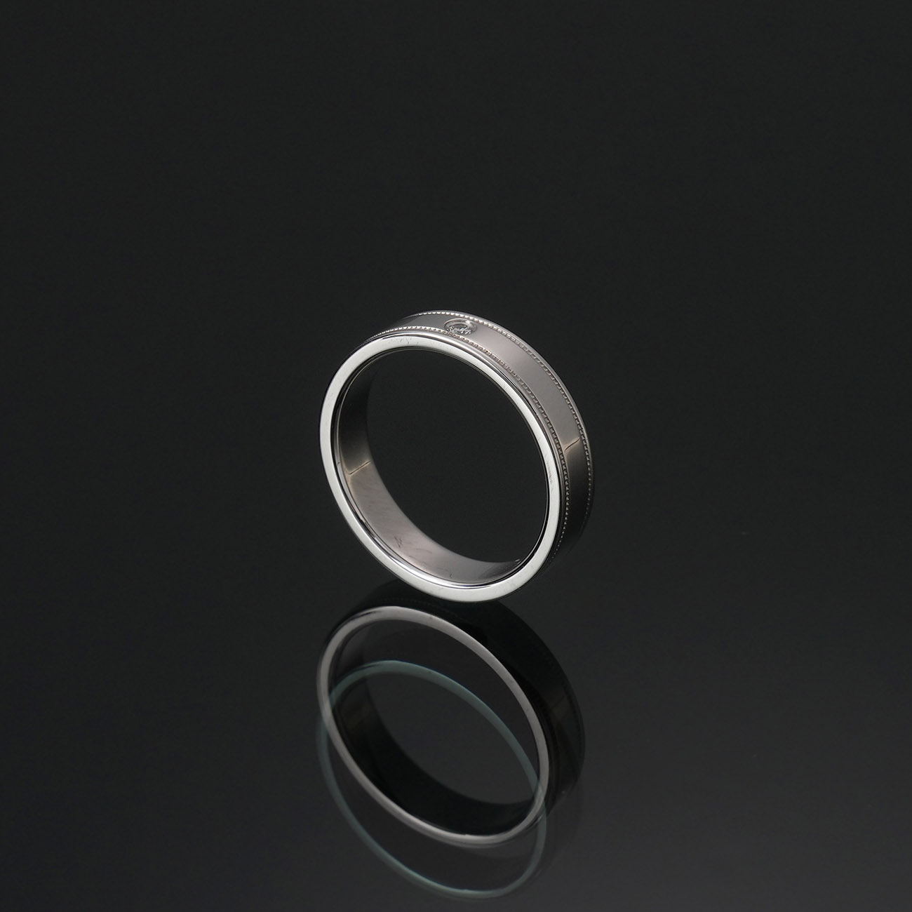 TIFFANY & CO.(USED)티파니 투게더 더블 밀그레인 밴드링# 49